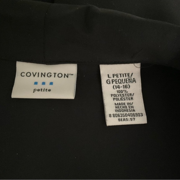 COVINGTON, BLACK BLOUSE, SIZE: 14/16 P - Picture 10 of 10